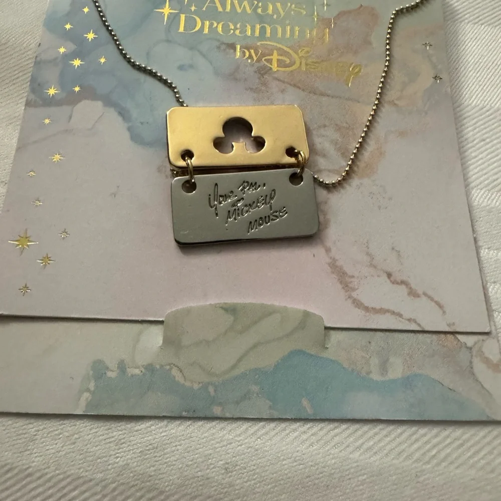 Disney Gold Mickey Mouse Necklace always dreaming - Picture 3 of 3